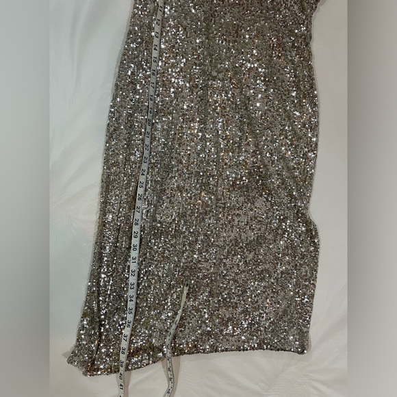 Sachin & Babi x Anthropologie Colorblocked Sequined Midi Dress 8 Petite - Picture 8 of 8